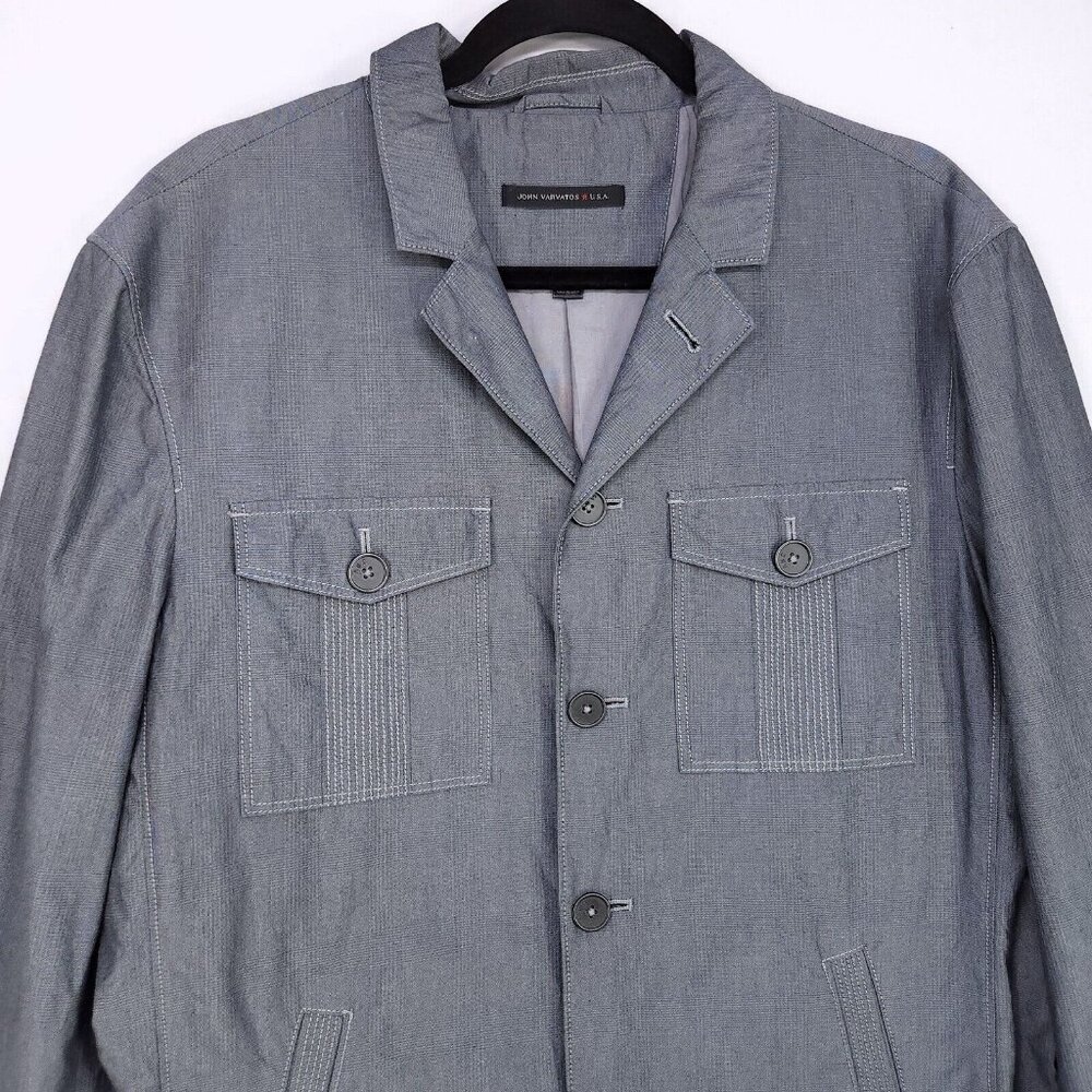 John Varvatos Sports Blazer Mens Large Gray - Picture 3 of 12
